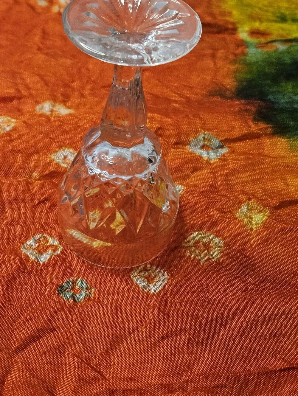 Vintage 1940s Crystal Cordial Decanter Set With Four (4) Liqueur Goblets